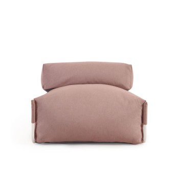 100% Outdoor Square Modular Backrest Sofa Pouf
