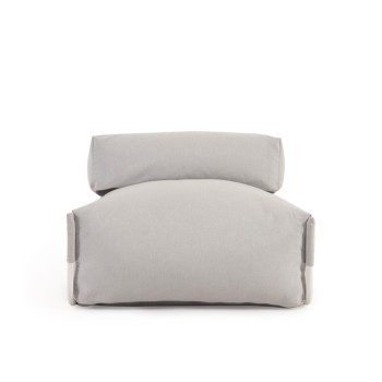 100% Outdoor Square Modular Backrest Sofa Pouf
