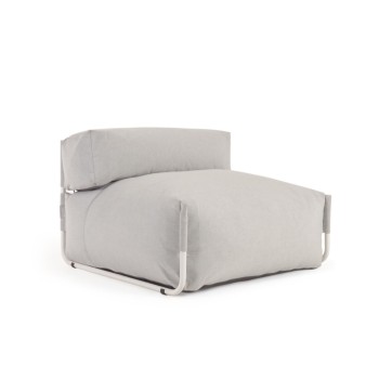 100% Outdoor Square Modular Backrest Sofa Pouf