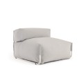100% Outdoor Square Modular Backrest Sofa Pouf