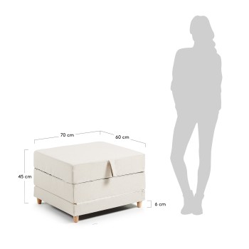 Pouf letto Lizzie 70 x 60 (180) cm