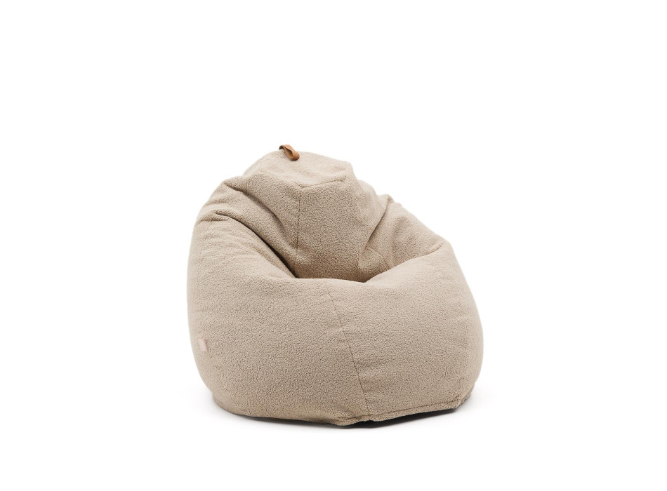 Vicka pouf beige bouclé fabric Ø 70 cm