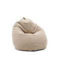 Vicka pouf beige bouclé fabric Ø 70 cm