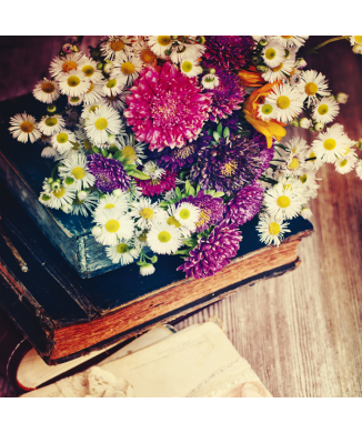 Framework BOOKS WITH FLOWERS G1080 PINTDECOR