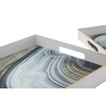 S/POCKETS WHITE MARBLE PAIR