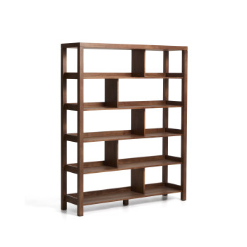 Norani shelving unit in solid wood and acacia veneer 150 x 185 cm