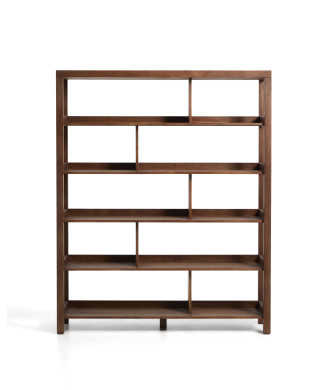 Norani shelving unit in solid wood and acacia veneer 150 x 185 cm