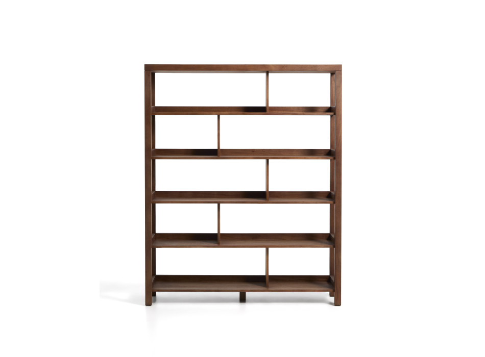 Norani shelving unit in solid wood and acacia veneer 150 x 185 cm