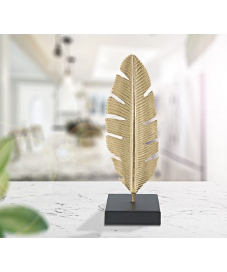 LEAF SCULPTURE WITH GLAM CANDLE HOLDER