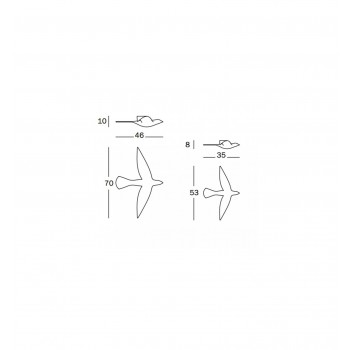 METAL SCULPTURE BIRDS MT342 LARGE MAGIS ME TOO