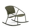 Atrani rocking chair in galvanized steel and green rope