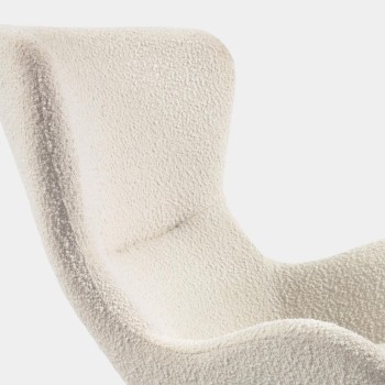 Vania Rocking Chair in White Shearling