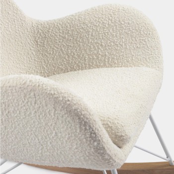 Vania Rocking Chair in White Shearling