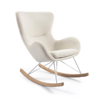 Vania Rocking Chair in White Shearling
