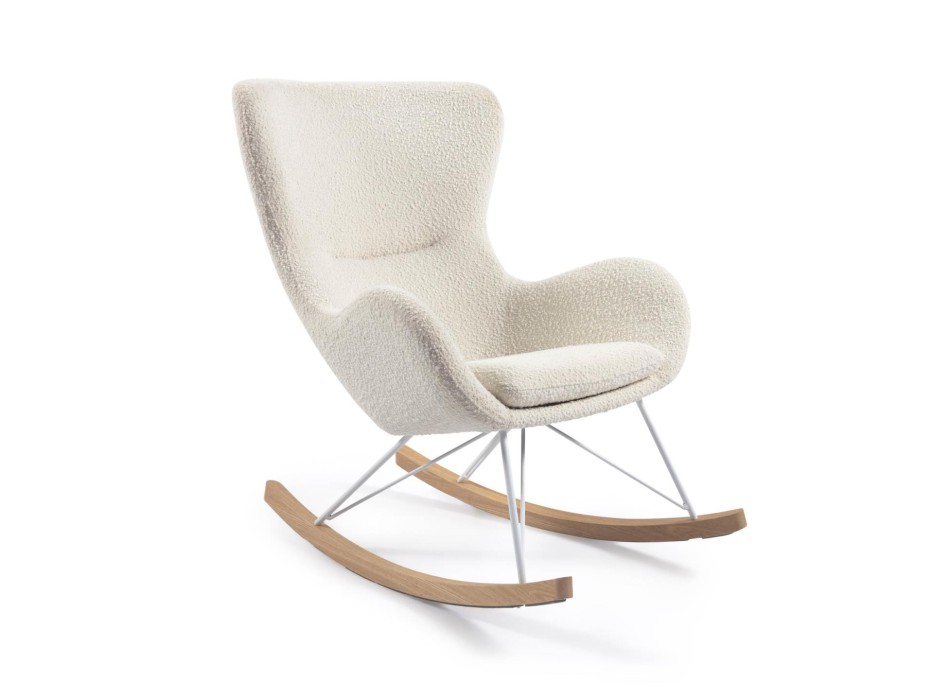 Vania Rocking Chair in White Shearling