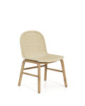 Alipa chair in solid acacia wood and ecru rope FSC 100%