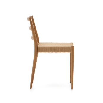 Analy chair in solid oak FSC 100% with natural finish and FSC 100% rope seat.