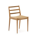 Analy chair in solid oak FSC 100% with natural finish and FSC 100% rope seat.