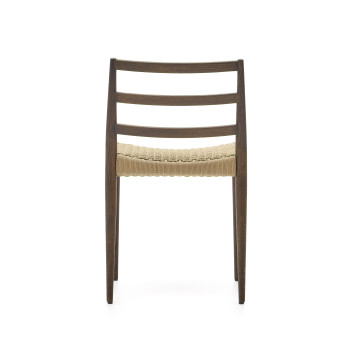 Analy chair in solid oak FSC 100% with walnut finish and FSC 100% rope seat