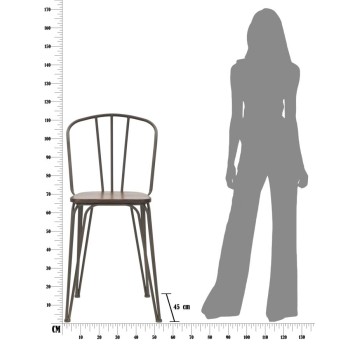 HARLEM BAR CHAIR 54X45X102 SET 2PCS (SEAT HEIGHT