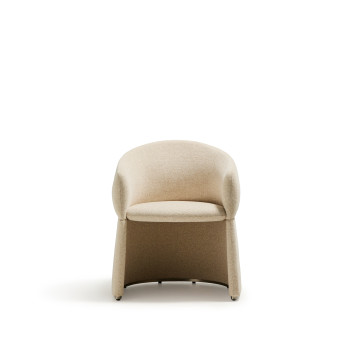 Bosca chair in beige chenille