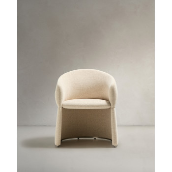 Bosca chair in beige chenille