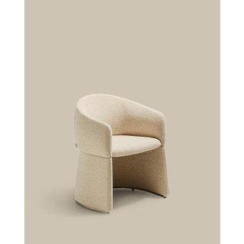 Bosca chair in beige chenille