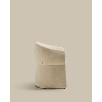 Bosca chair in beige chenille