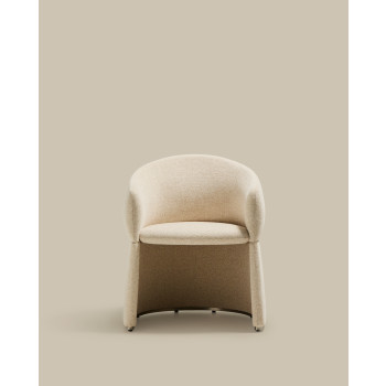 Bosca chair in beige chenille
