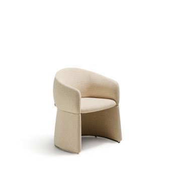Bosca chair in beige chenille