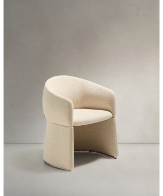 Bosca chair in beige chenille