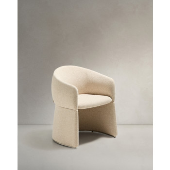 Bosca chair in beige chenille