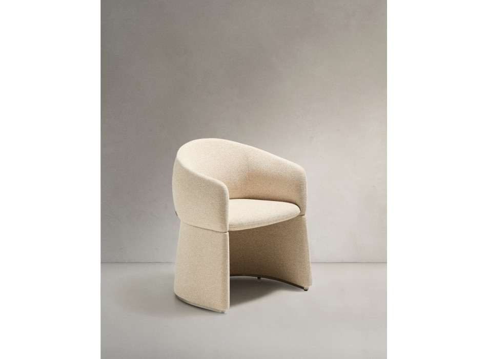 Bosca chair in beige chenille