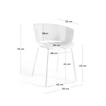 100% Yeray white outdoor chair