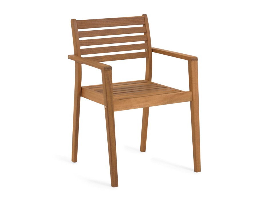 Hanzel outdoor chair in 100% FSC solid acacia wood