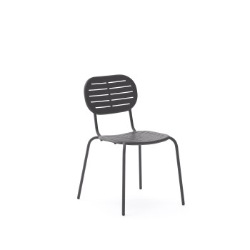 Brai stackable outdoor chair in galvanized steel