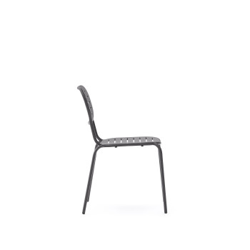 Brai stackable outdoor chair in galvanized steel