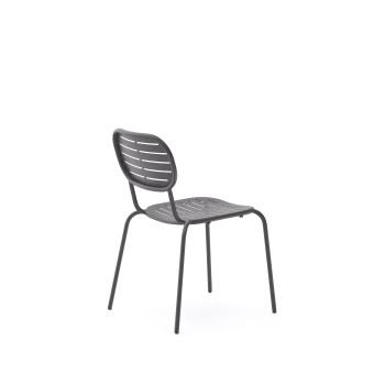 Brai stackable outdoor chair in galvanized steel