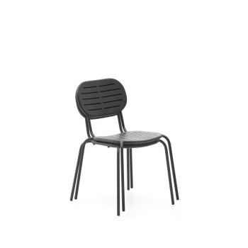 Brai stackable outdoor chair in galvanized steel