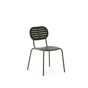 Brai stackable outdoor chair in galvanized steel