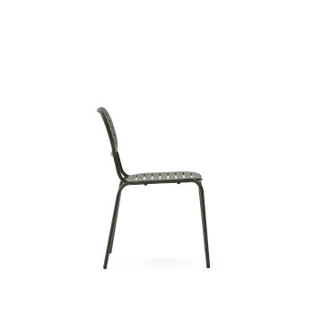 Brai stackable outdoor chair in galvanized steel
