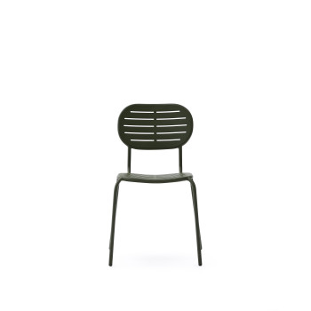 Brai stackable outdoor chair in galvanized steel