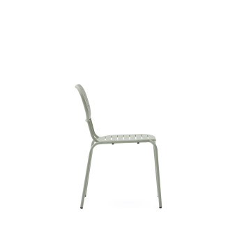 Brai stackable outdoor chair in galvanized steel