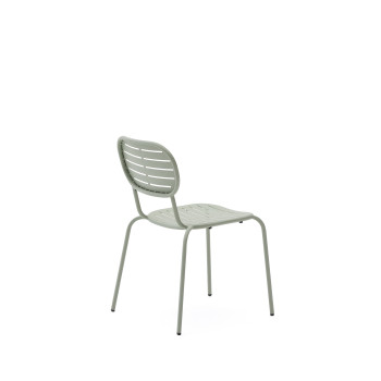 Brai stackable outdoor chair in galvanized steel