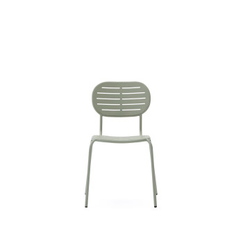 Brai stackable outdoor chair in galvanized steel