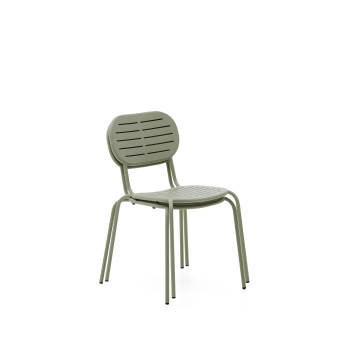 Brai stackable outdoor chair in galvanized steel