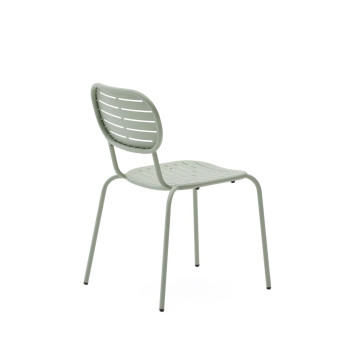 Brai stackable outdoor chair in dark grey galvanized steel