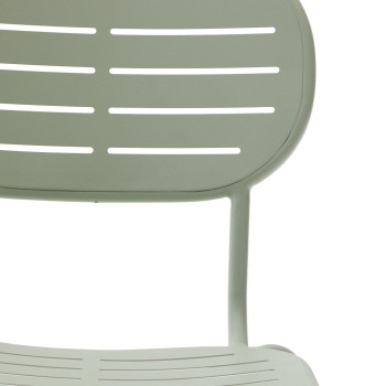 Brai stackable outdoor chair in dark grey galvanized steel