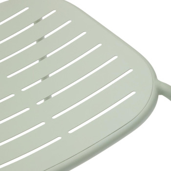 Brai stackable outdoor chair in dark grey galvanized steel