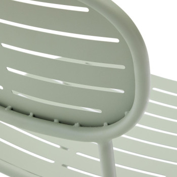 Brai stackable outdoor chair in dark grey galvanized steel